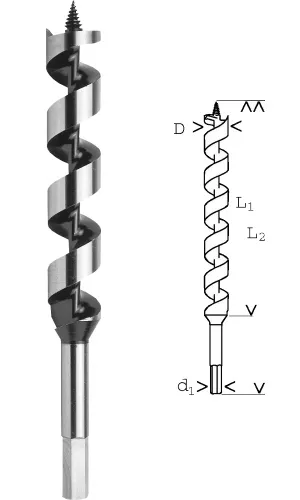 Mèche spirale simple queue six pans BOSCH